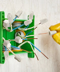 Amazon ANCIRS ceramic wire connectors, 40-pack, 22-14 AWG, green junction box with blue/white wires
