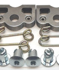 Fab Shop Grade Heavy Duty Steel Quick Release Fastener Buttons With Zinc Plated Springs And Flat Contour Tab Plates That Skip Panel Dimpling Includes Free Rivets 10 Piece Kit shown with fasteners and springs.