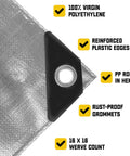 Ultra Tough 20 Mil Tarp Cover, Waterproof And UV Resistant, Tear Proof Poly Tarpaulin with reinforced corner and grommet.