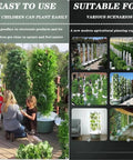 Indoor 9 Layer Hydroponic Tower Garden Kit for Green Vegetables, Soilless System in outdoor and indoor settings with children