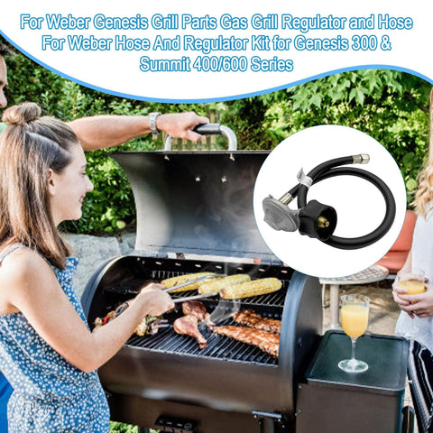 Upgraded Propane Hose And Regulator Kit For Genesis 300 And Summit 400 And 600 Series Grills Leak Free Safe Connection