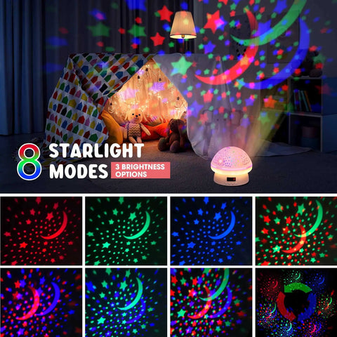 Galaxy Projector Night Light For Kids With Timer, Rotating Starry Sky Projection, colorful patterns in pink room decor for ages 3-10