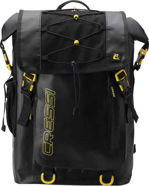 Venom Dry Backpack With Rolltop Closure 30L Waterproof Wet Gear Bag made from PVC tarpaulin, featuring front compartments and straps.