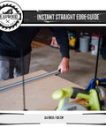 Dead On Aluminum Straight Edge Guide For Table Saw And Router Jig With Heavy Duty Grip Clamp And 24 Inch Fence in use on wood.