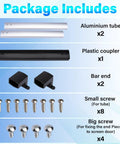 Easy Install RV Screen Door Handle Grab Bar No Fuss Protection For Campers Heavy Duty Aluminum Door Handle With Soft Grip And Adjustable Length For Smooth Entry package includes aluminum tubes, coupler, end pieces, screws