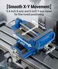 Solid Heavy Duty Bench Vise With Precision Cross Slide And X Y Axis Travel, 6 Inch Jaw Capacity for smooth X-Y movement