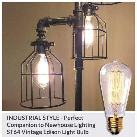 Industrial Black Pendant Light Cage Guard For Pendant Lamps Ceiling Fans Vintage Open Style Bulb Covers in use