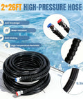 300HP Outboard Hydraulic Steering Kit With Pump Cylinder Two 26 Foot Nylon Hoses And Installation Accessories close-up