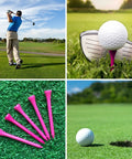Pink Bamboo Golf Tees Three And A Quarter Inch 100 Pack Solid Bamboo Tees For Women And Girls Lightweight Durable Ladies Golf Tees Set