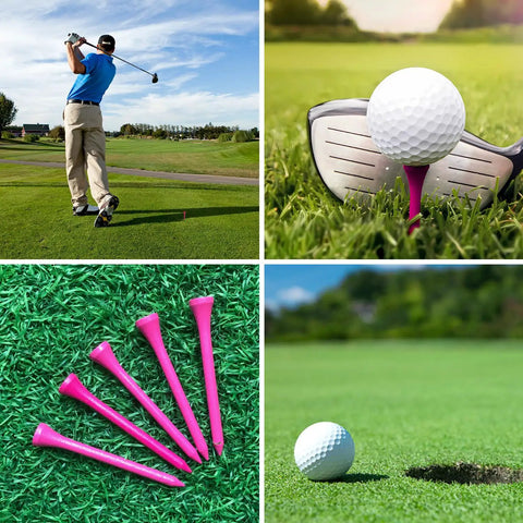 Pink Bamboo Golf Tees Three And A Quarter Inch 100 Pack Solid Bamboo Tees For Women And Girls Lightweight Durable Ladies Golf Tees Set