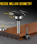 Hideaway Groove Router Bit For Composite Decking Cuts Sleek Hidden Fastener Slots Fits All Major Deck Lines And Installs Tight Hidden Connectors Smooth As Butter Square Edge Boards The Real Deal close-up view with precise measurements on a wooden deck board