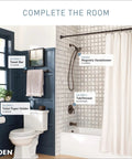Modern bathroom with Magnetix Six-Function Detachable Handheld Showerhead and magnetic docking in Mediterranean Bronze finish.
