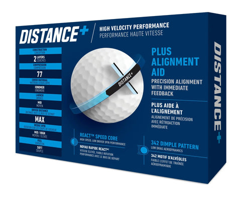 Distance Plus Golf Balls For Explosive Speed And Mega Long Drives, React Speed Core Technology Delivers High Velocity Distance