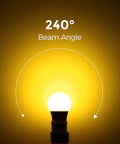 Yellow Amber Bug Light Bulbs For Outdoor Porch And Indoor Hallways A15 5W LED 450 Lumens E26 Edison Base 40W Equivalent