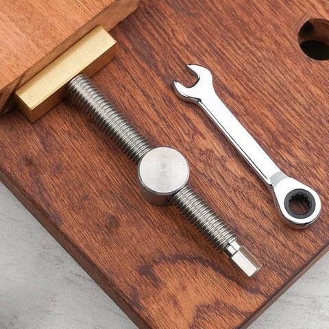 Heavy Duty 2 Pack Bench Dog Clamps With 4 Pack Woodworking Hold Downs Fits 19mm Holes adjustable workbench stops with wrench
