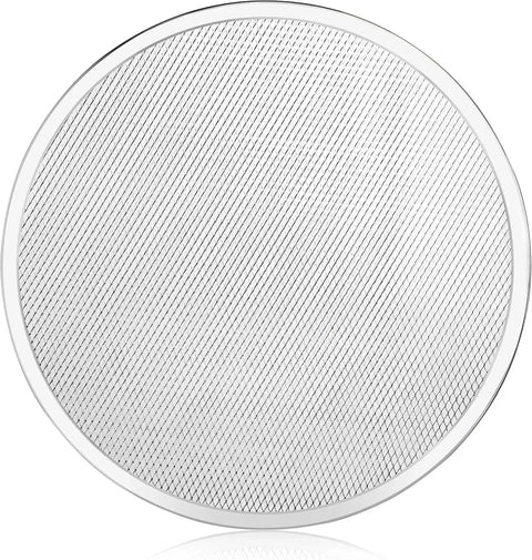 Restaurant-Grade Seamless Aluminum Pizza Baking Screens, 16 Inch, Pack Of 6, Commercial Kitchen Ready, Airflow Design for Crisp Crusts