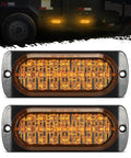 Amber LED Turn Signal Side Marker Lights 4.4 Inch 2 Pack, 24 High Power SMD LEDs, DOT Approved, IP67 Waterproof Aluminum Housing