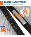 Magnetic Screen Door for 32x80 Openings, Features Longer Magnet Strips for Strong Closure, 34x81 Mesh, Ideal for Patio and Front Door, Black
