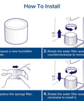 Installation guide for 10 Pack Top Fill Humidifier Replacement Filters For Classic160 Dual150 Dual200S Classic300S LV600S OasisMist450S