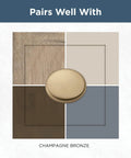 Champagne Bronze Adjustable Drawer Pulls 5 Pack Gold Cabinet Handles color pairing with wood and neutral tones