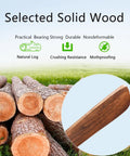 Solid wood logs and close-up of mahogany blade for 52 Inch Ceiling Fan With Remote And Dimmable Lights, Color Temperature Control