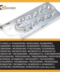 Dryer Repair Kit With 3387747 Heating Element, 279816 Thermostat Kit, And 279973 3392519 Thermal Fuse on orange background