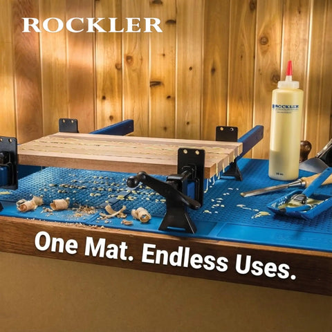 Silicone Glue Mat XL 23x30 Heat Resistant Craft Table Mat for Projects and Workbench under woodworking clamps.