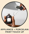 Applying White Paint Touch Up For Appliances And Porcelain High Gloss Enamel No 04 White Haze 1.5 Oz Ideal Bathtub Tile.