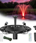 Floating Fountain And Aerator All In One Kit With LED Lights For Ponds Lakes And Water Gardens, 1200GPH pump, 30Ft cord, three spray styles