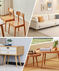 Furniture settings with Stainless Steel Adjustable Furniture Feet One Quarter Twenty Thread Screwed In Levelers for tables and chairs.