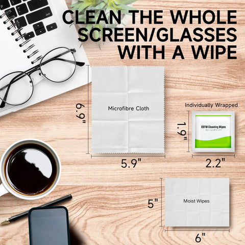 Individually Wrapped Pre Moistened Screen Wipes For Smartphone Tablet Laptop Keyboard And Monitor Cleaners Pack Of 120 Streak Free
