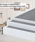King Size 2 Inch Low Profile Box Spring Heavy Duty Bunkie Board Mattress Foundation With Fabric Cover 2 inch height comparison