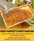 2-In-1 Beekeeping Uncapping Fork And Scraper Tool demonstration on honeycomb in a bee hive