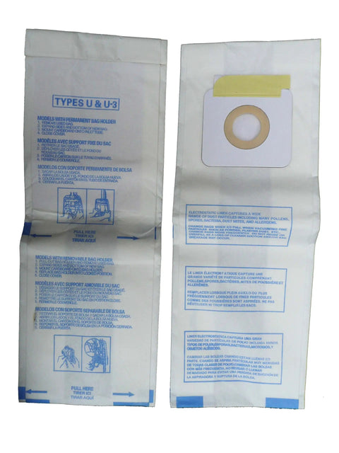 Replacement Vacuum Bags For Panasonic U Series Upright Vacuums U U-3 U-6 15 Pack Fits MC-V145M MC-V115P MC-V5000 To MC-V5099