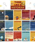 Think Like A Historian Posters 16 Pack Social Studies Classroom Decorations Thinking Posters Bulletin Board Set For Middle And High School 11 By 13.8 Inches Ideal For Office Or Home Learning featuring historical thinking skills and concepts.