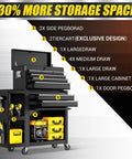 Tough As Nails 8 Drawer Rolling Tool Chest With Lockable Cabinets And Detachable Utility Cart features 30% more storage space with multiple drawers.