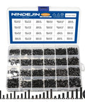 720 Piece Laptop Screw Kit Carbon Steel Phillips Flat Head Assortment With M1.4 M1.7 M2 M2.5 M3 in transparent case