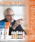Ceramic Tile Repair Kit for Chips and Cracks Color Matched Porcelain Tile Repair Filler with Superior Adhesion Home DIY Patch Kit displayed on table.