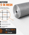 Heavy Duty Half Inch Hardware Cloth Mesh For Poultry Fencing 48 By 100 Inches 19 Gauge Zinc Coated Steel Wire Tough As Nails Flexible Long Lasting Mesh For Coops Gardens Poultry Runs Rabbits And DIY Projects, rolled mesh close-up