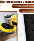 5 Inch Angle Grinder Sanding Discs Kit for Wood and Metal Polishing in use with hook and loop backing pad detail shown