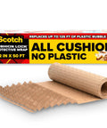 Green Packing Cushion Wrap That Expands To Fill Any Box, 12 Inch By 50 Foot, eco-friendly alternative to bubble wrap visible.