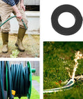 Premium 80PC Black Silicone Garden Hose Washers And O Rings For Faucet Connectors. Tight Seal That Handles Any Weather Without Leaking. Replace Old Rubber Gaskets Now To Save Water And Keep Your Hoses Running Smooth As Butter This Season. Durable Fit For. black silicone washer and garden hose in use