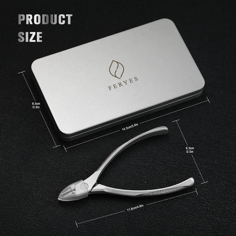Ultra Precision Stainless Steel Gundam Nippers For Hobbyists Ergonomic Model Cutter with case, dimensions shown