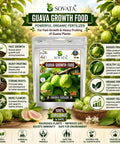 Guava Growth Food Organic Fertilizer For Fast Growth And Heavy Fruiting 200 G With Nitrogen Phosphorus Potassium And Microorganisms For Big Yields In Your Home Garden, pouch