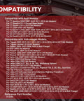 Compatibility list for Audi and Volkswagen models from 2005 to 2022 displayed on a car engine background.
