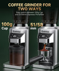 Conical Burr Coffee Grinder For Home Use With 34 Grind Settings, 40mm Stainless Steel Burr, Top-Notch Anti-Static Espresso Grinder