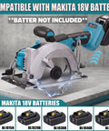 5 Inch Brushless Cordless Circular Saw Packing A Beefy 6000 Rpm Spin And Quick Bevel Swaps For Hassle Free Wood And Soft Metal Cutting On Everyday Crew Projects Today, with Makita 18V battery compatibility.