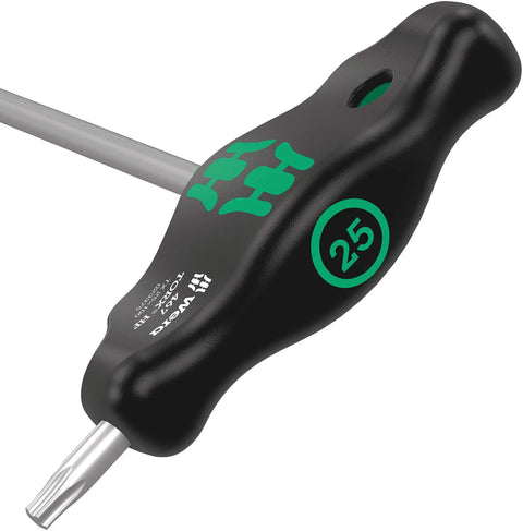 Torx HF T-Handle Screwdriver With Holding Function TX 25 X 200 MM, ergonomic grip with visible detail of no-slip recesses