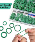 595 Piece Metric And SAE Air Conditioning O Ring Kit For Automotive AC, Pro Grade Compressor And Plumbing Seals With O Ring Picks