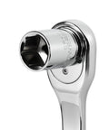 Close-up of socket from 11 Piece Metric Shallow Socket Set With 1/4 Inch Drive, 6 Point Sockets, Z Drive Broaching For Maximum Torque.